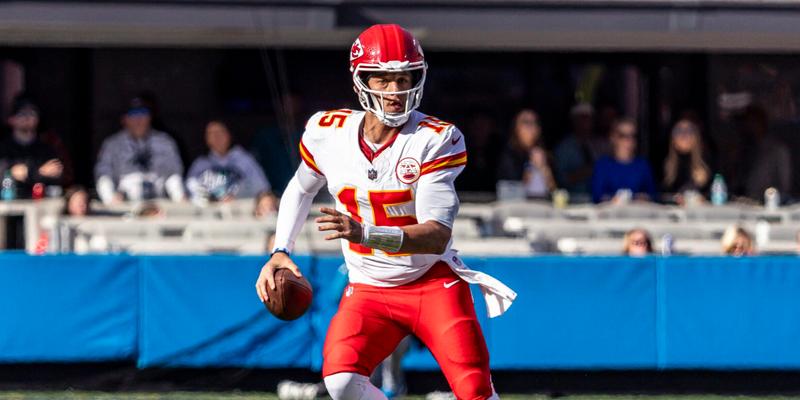 Patrick Mahomes on the NFL field