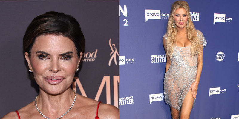 Lisa Rinna and Brandi Glanville posing on the red carpet.