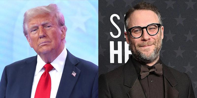 Donald Trump, Seth Rogen photo collage