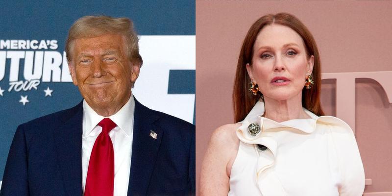 Donald Trump, Julianne Moore photo collage