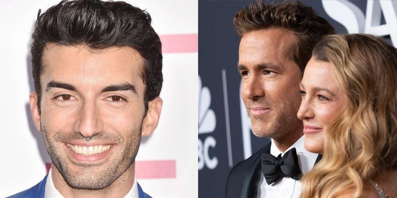 Justin Baldoni (left) Ryan Reynolds and Blake Lively (right)