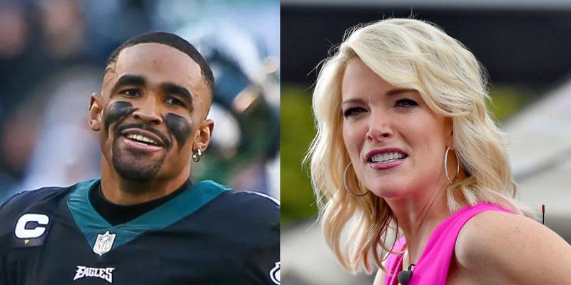 Jalen Hurts, Megyn Kelly photo collage