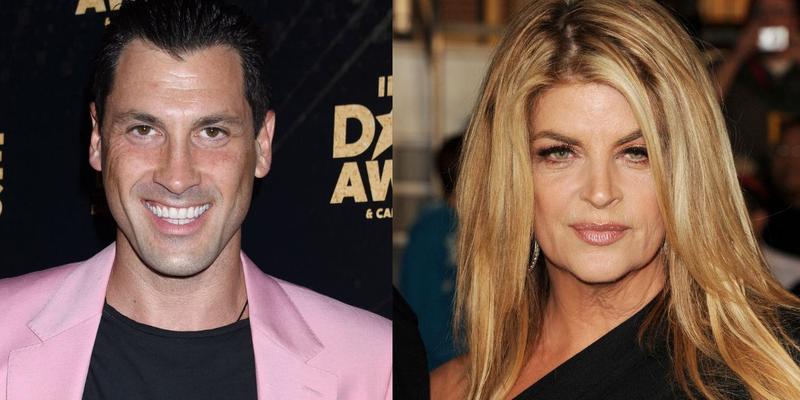 Maks Chmerkovskiy (left) Kirstie Alley (right)