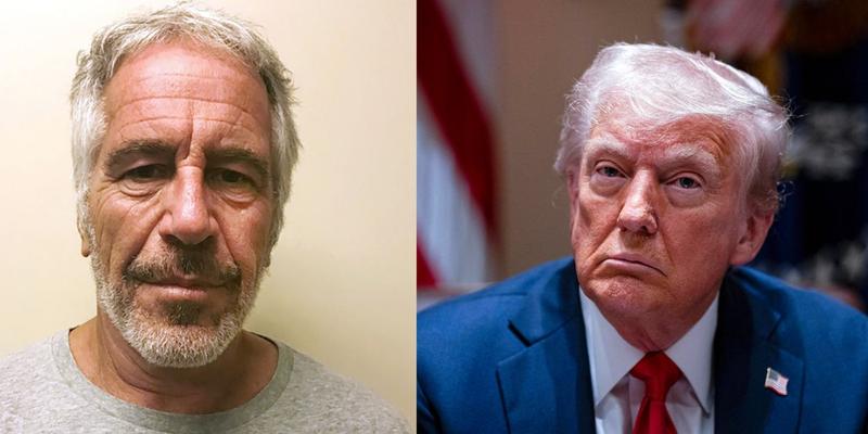 Jeffrey Epstein (left) Donald Trump (right)