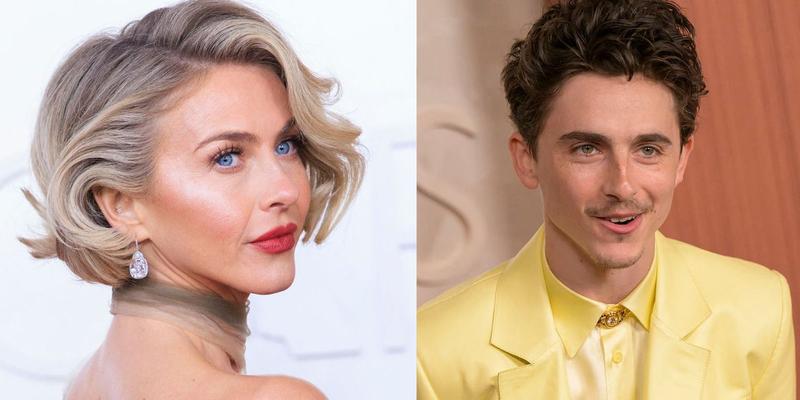 Julianne Hough (left) Timothee Chalamet (right)