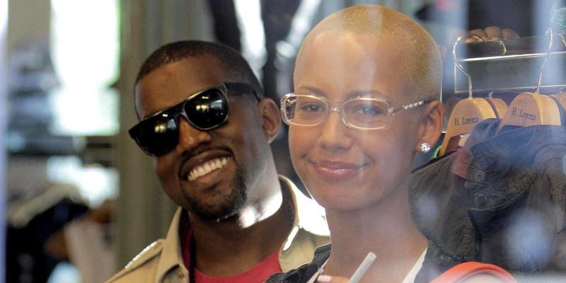 Kanye West and Amber Rose at Sunset plaza