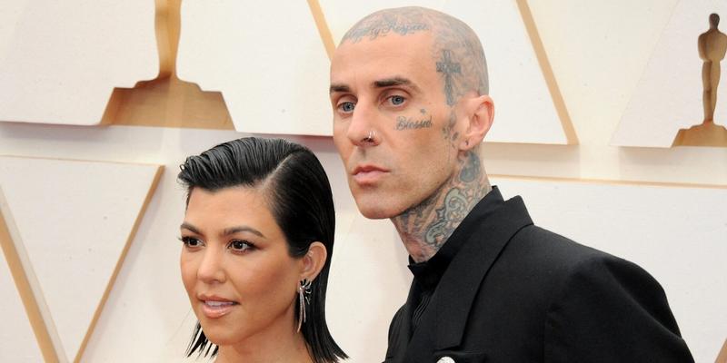 94th Annual Academy Awards held at the Dolby Theatre in Los Angeles. 27 Mar 2022 Pictured: Kourtney Kardashian, Travis Barker. Photo credit: Lumeimages / MEGA TheMegaAgency.com sales@mega.global (Mega Agency TagID: MEGA1261646_041.jpg) [Photo via Mega Agency]