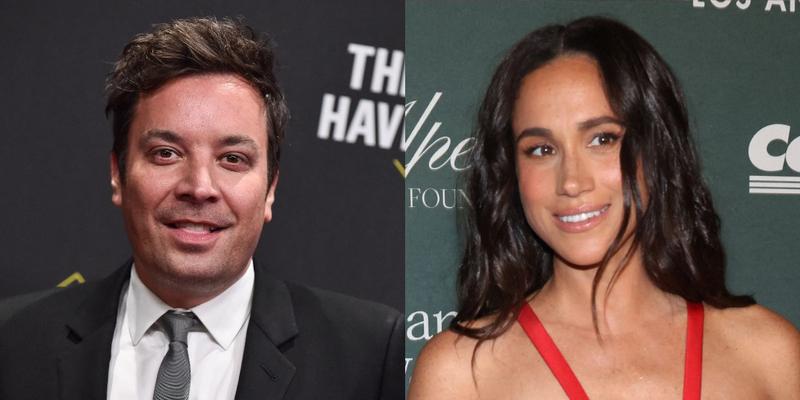 Jimmy Fallon, Meghan Markle photo collage