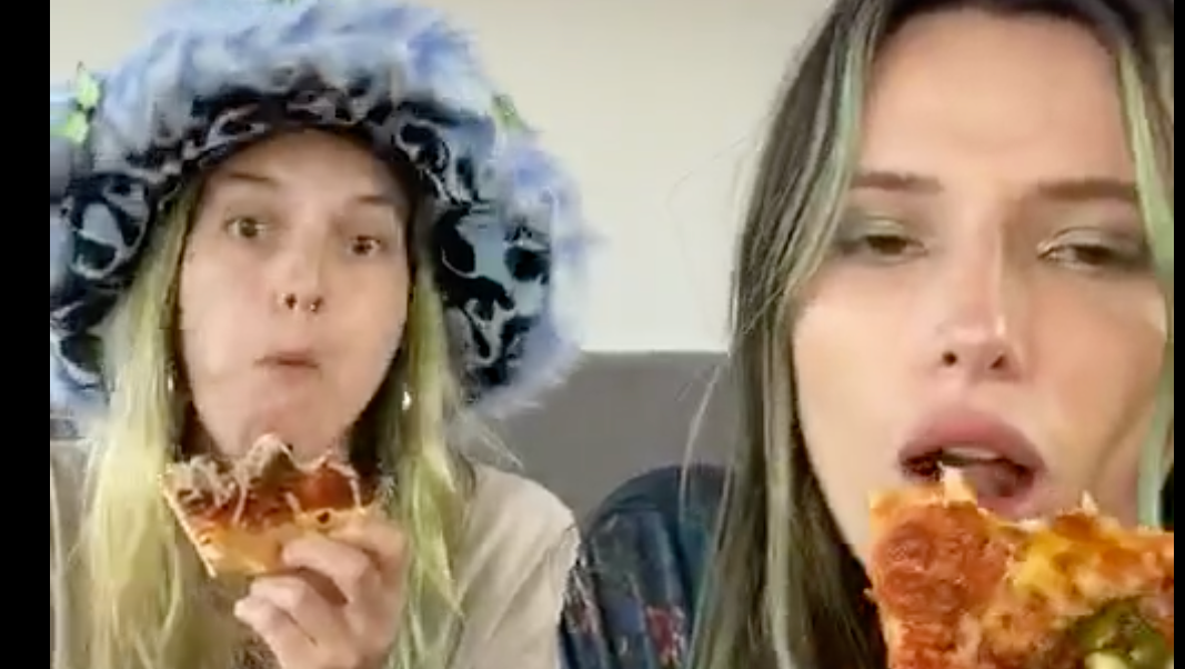 Bella Thorne Gets Stoned, Eats Pizza & Chats With Fans During 420 Celebration