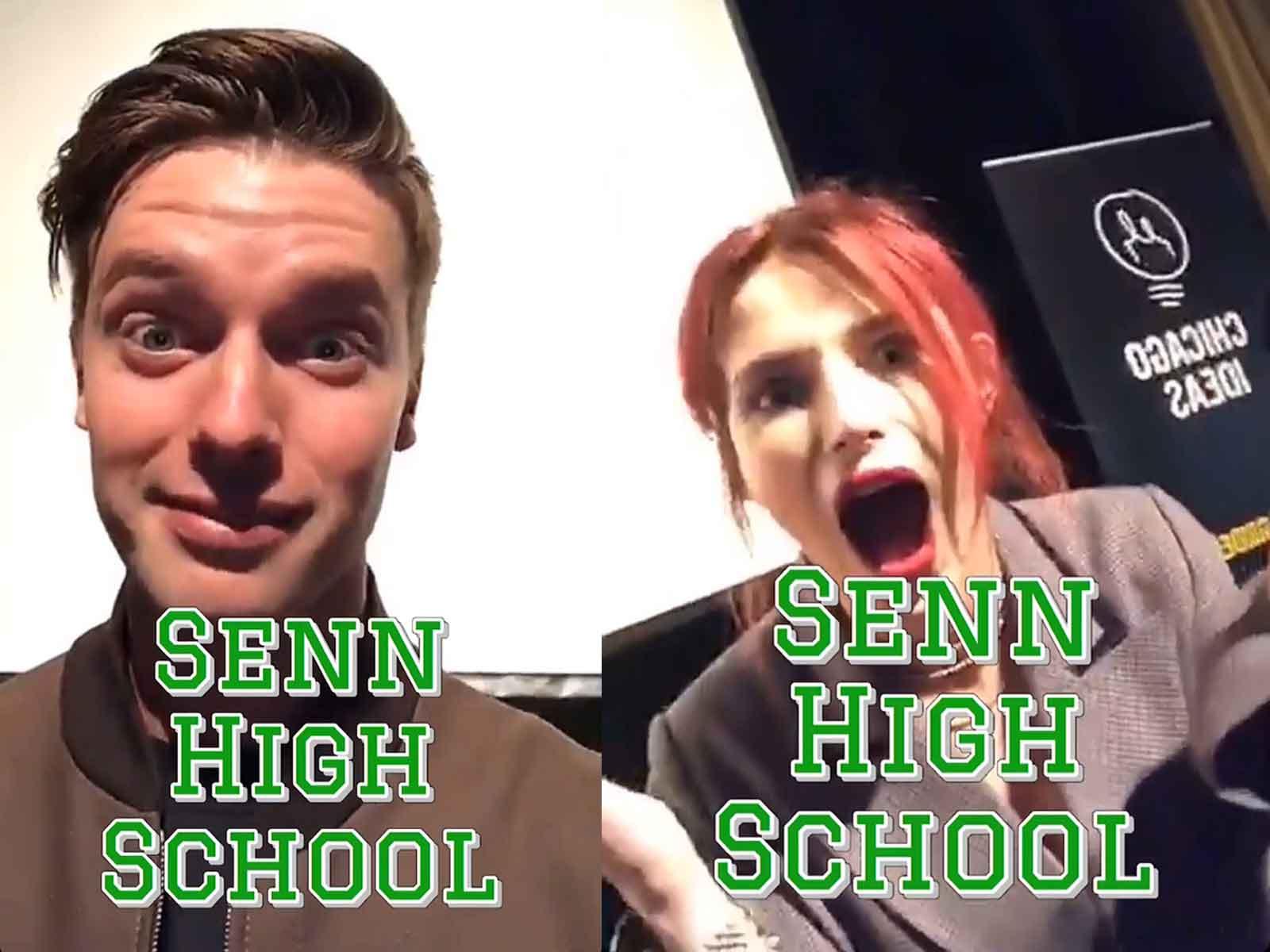Bella Thorne and Patrick Schwarzenegger Surprise High Schoolers in Chicago