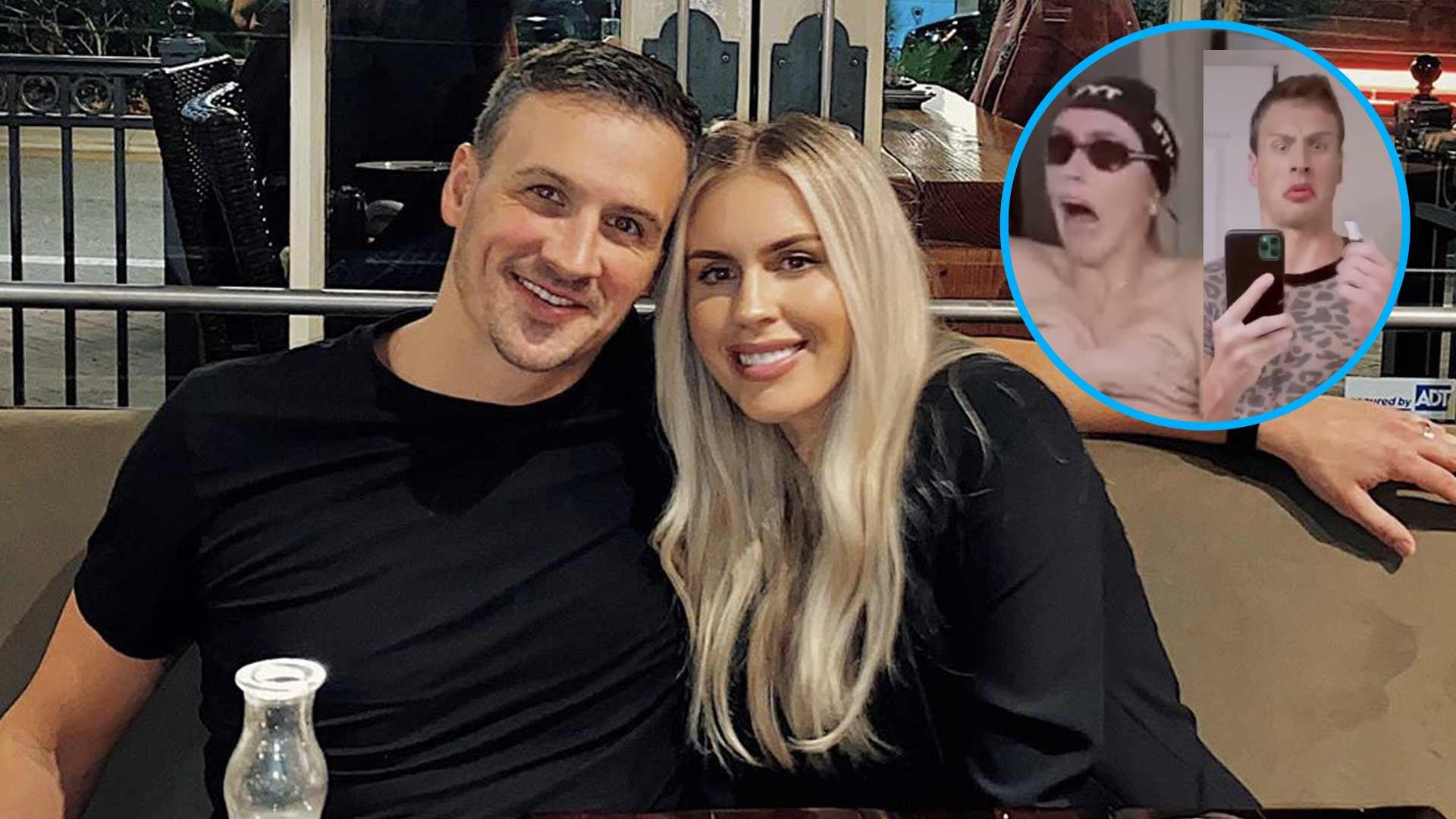 Ryan Lochte’s Wife Kayla Left With No Top While He Puts On Lipstick For Viral ‘Flip the Switch’ Challenge