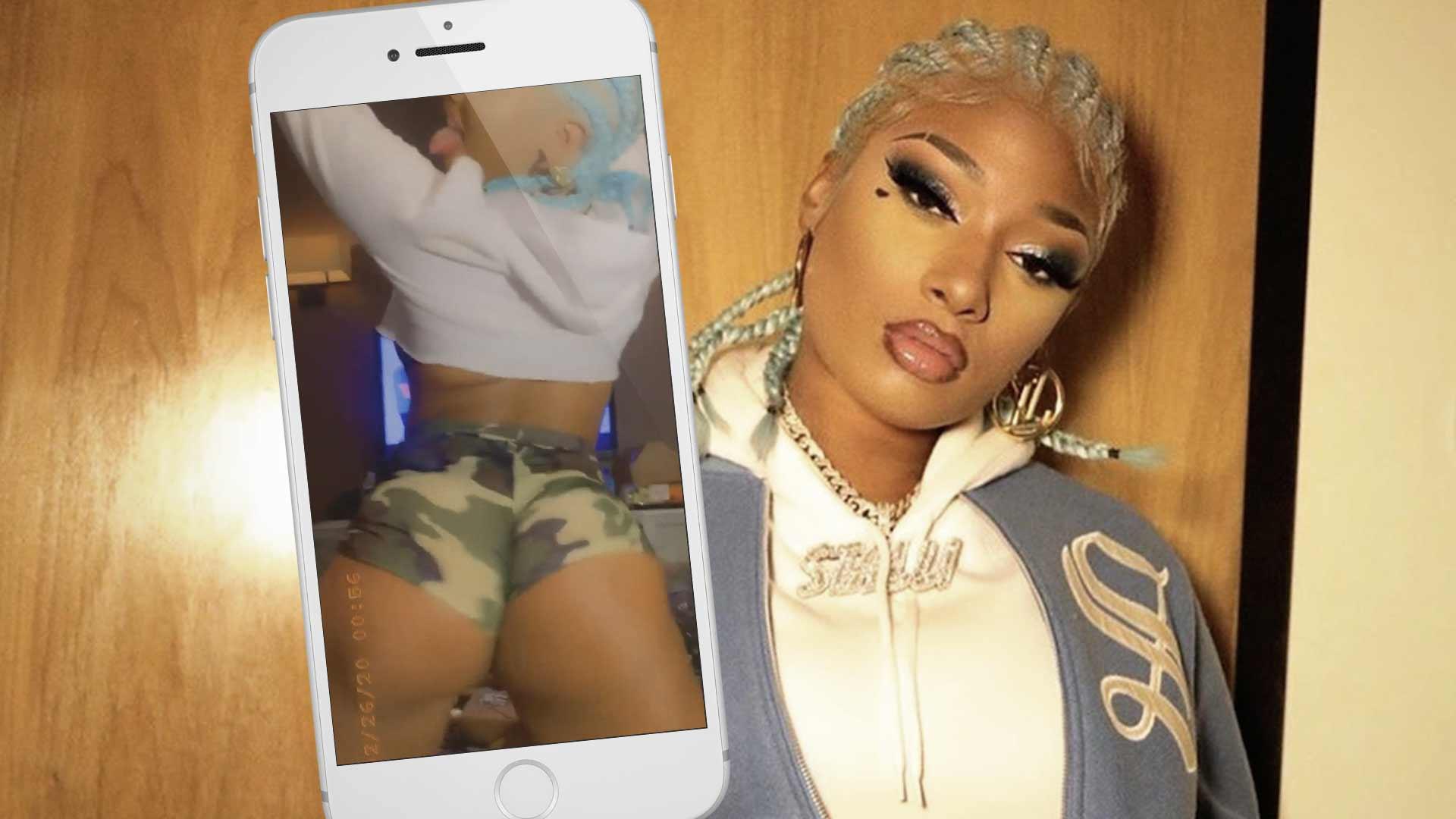 Megan Thee Stallion Twerks Up A Storm In Tiny Army Shorts