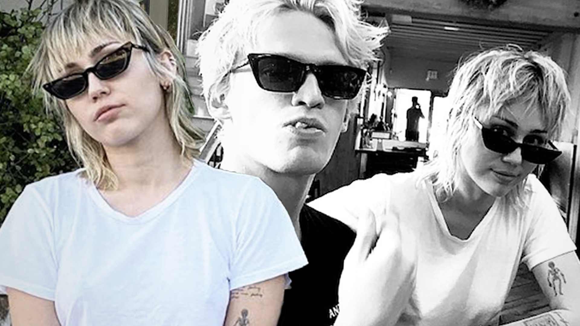 Miley Cyrus & Cody Simpson Sport Matching Hair After Mullet Cut