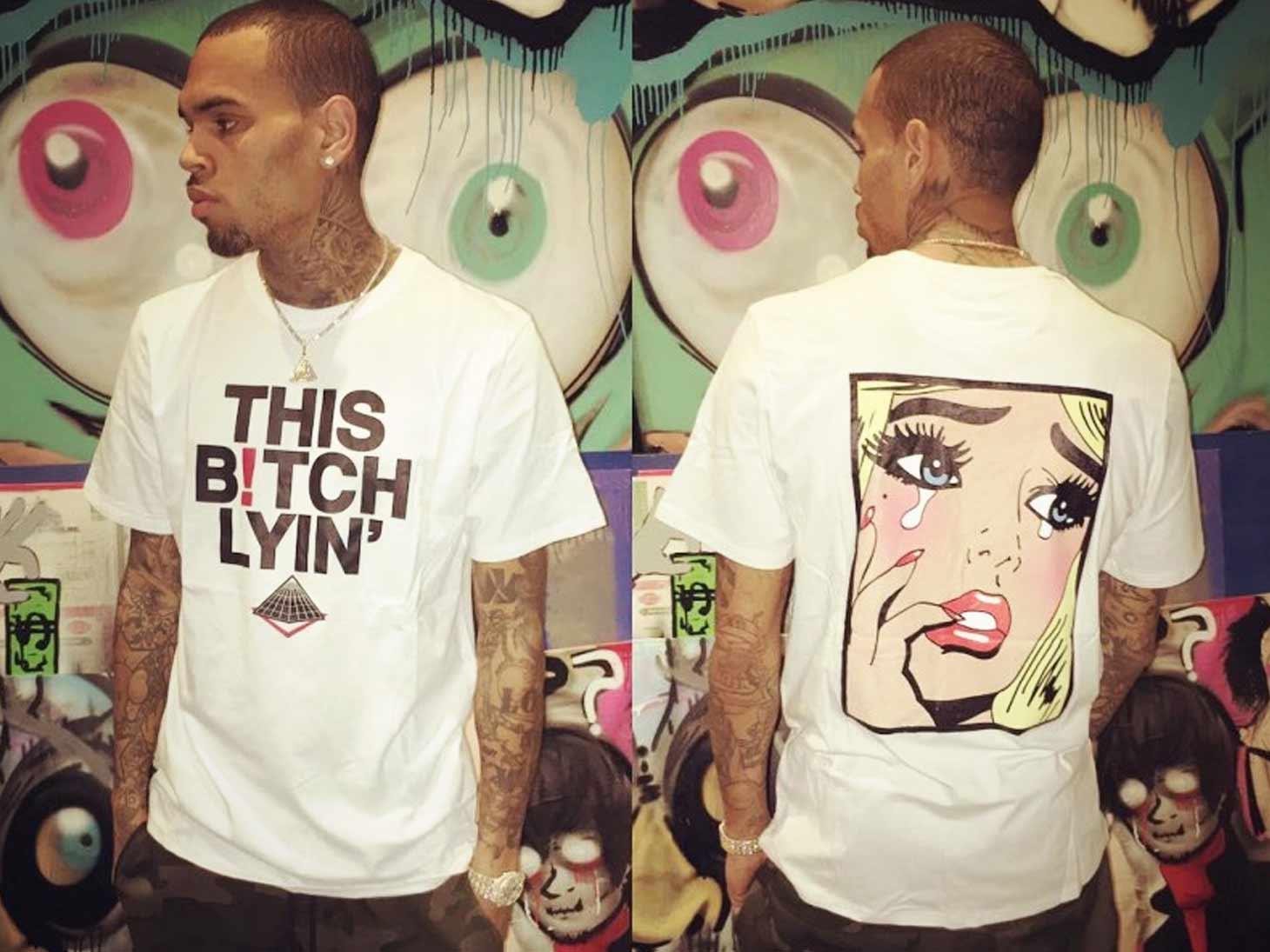 Chris Brown Promoting ‘THIS B!TCH LYIN’ Paris’ T-Shirts After Maintaining Innocence Over Rape Allegations