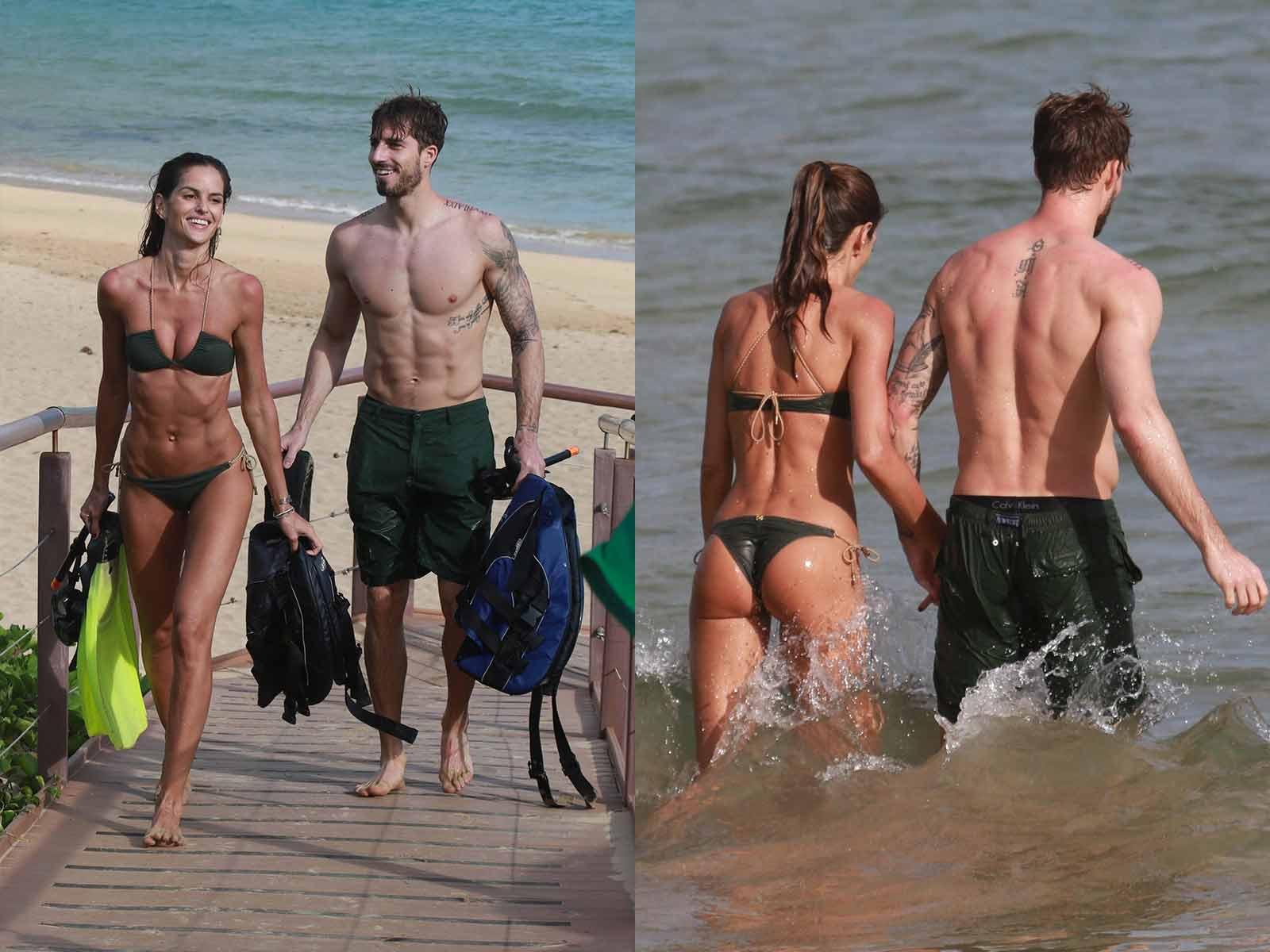 Izabel Goulart and Kevin Trapp Brought Their Own Six-Packs to the Beach