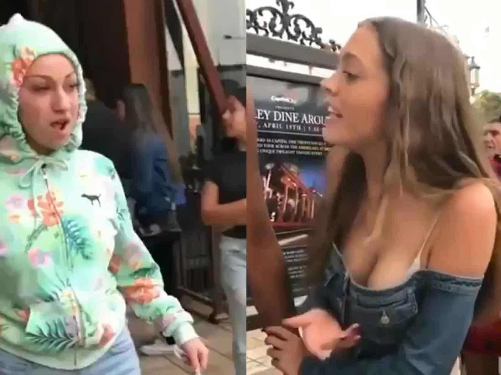 Bhad Bhabie and Woah Vicky Throw Down at Local Mall