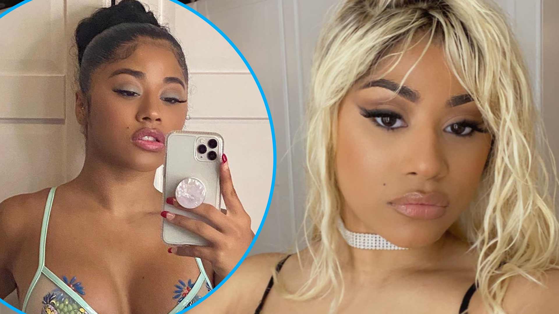 Cardi Bs Sister Hennessy Carolina Rocks See Through Cupped Bodysuit While Quoting Wap Lyrics