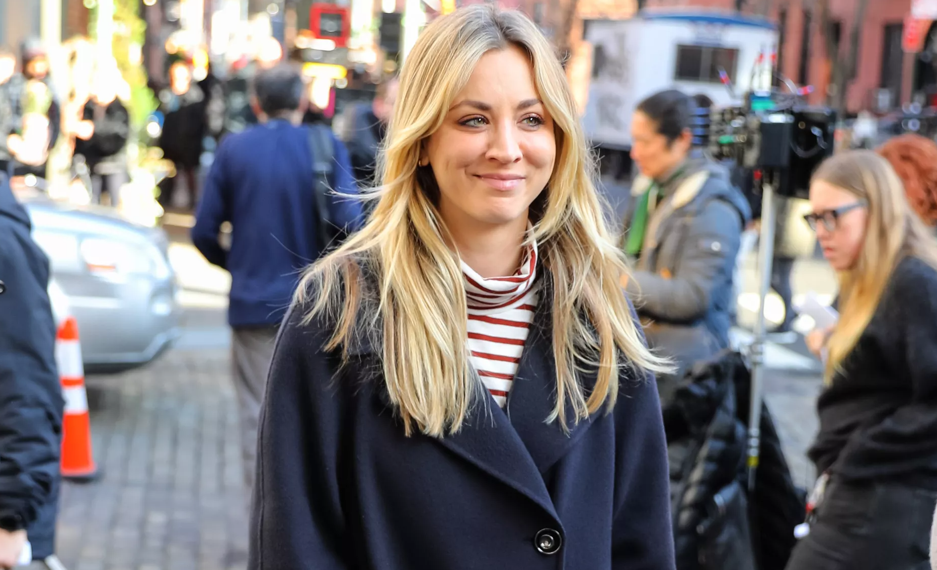 Kaley Cuoco Steals Airport Equipment To Stay Safe: ‘Yeah, I Did Grab These’