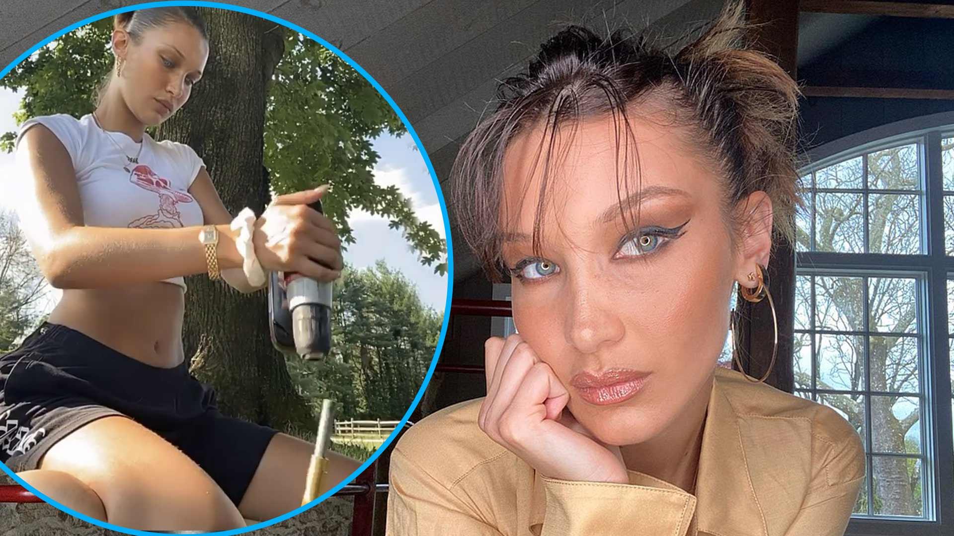 Bella Hadid Handles Her Power Tool For Incredibly Sultry Selfie Video