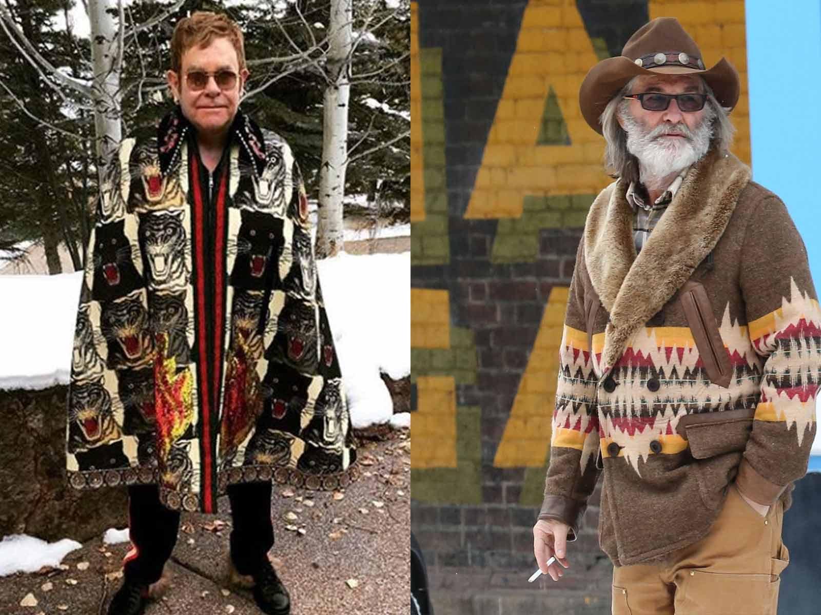 Elton John and Kurt Russell Are Mountain Chic in Aspen