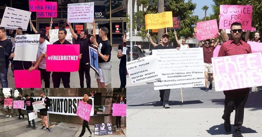 Britney Spears Conservatorship Protestors March Outside LA Court — #FreeBritney Trends On Twitter