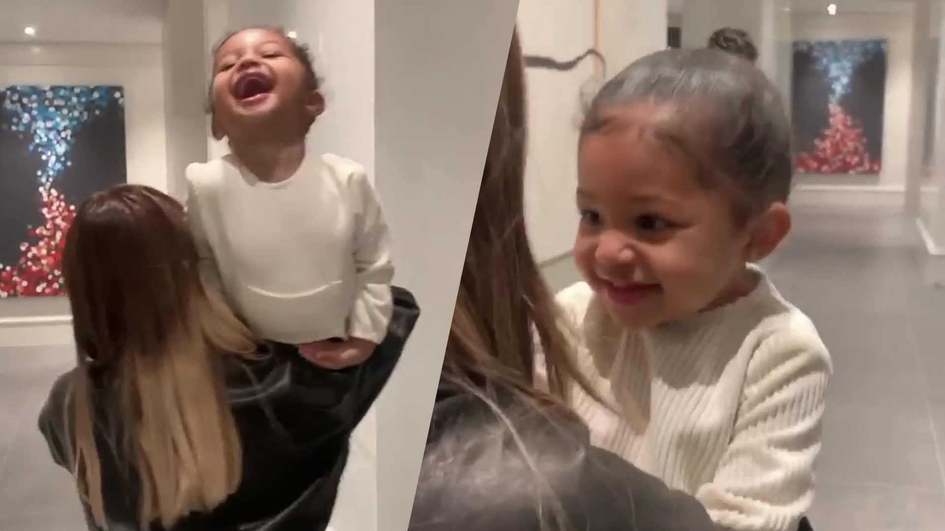 Stormi Throws Playful Temper Tantrum As Kylie Jenner Carries Her to Bed ...