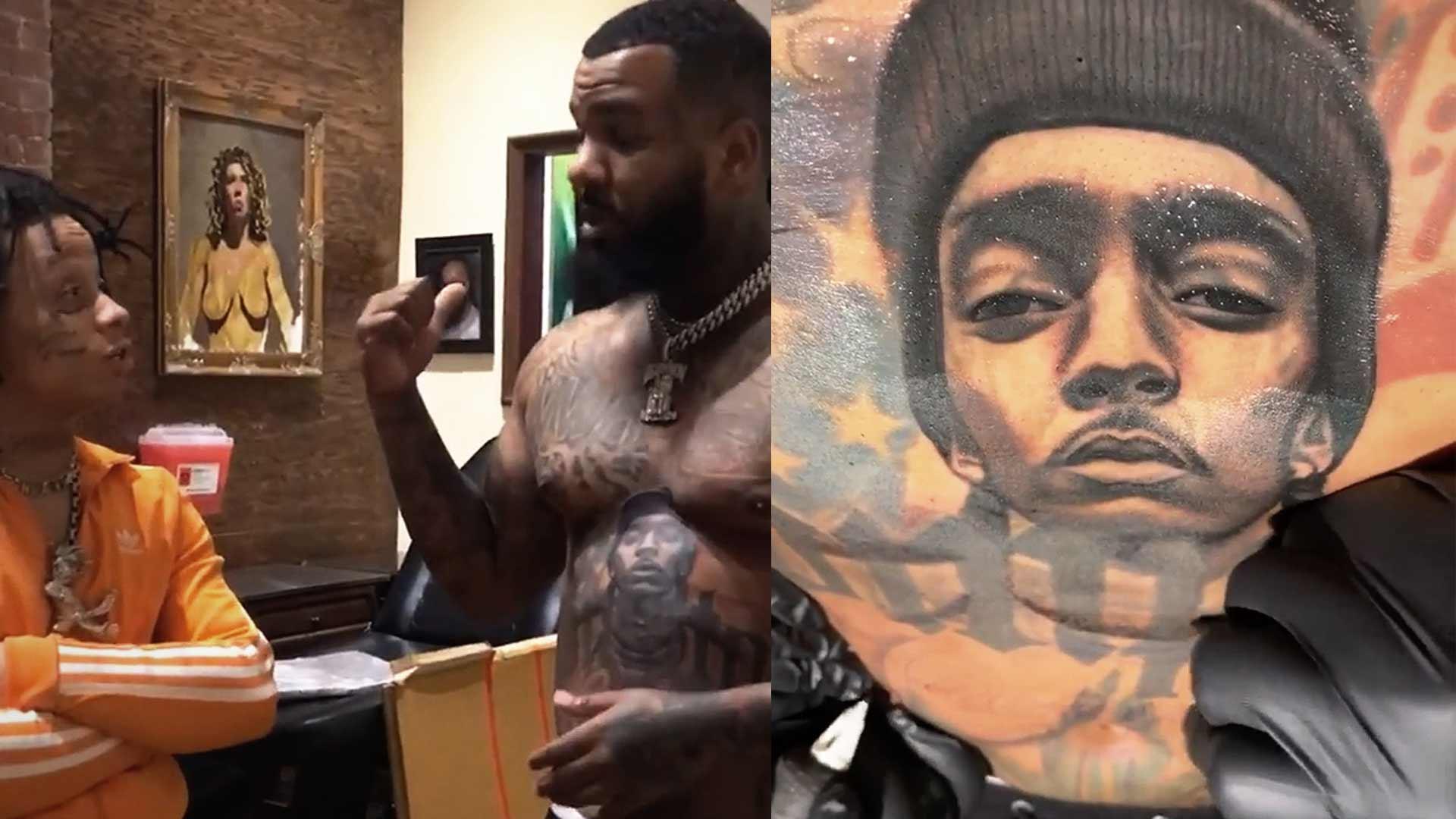 The Game Gets a Giant Nipsey Hussle Tattoo Across His Chest