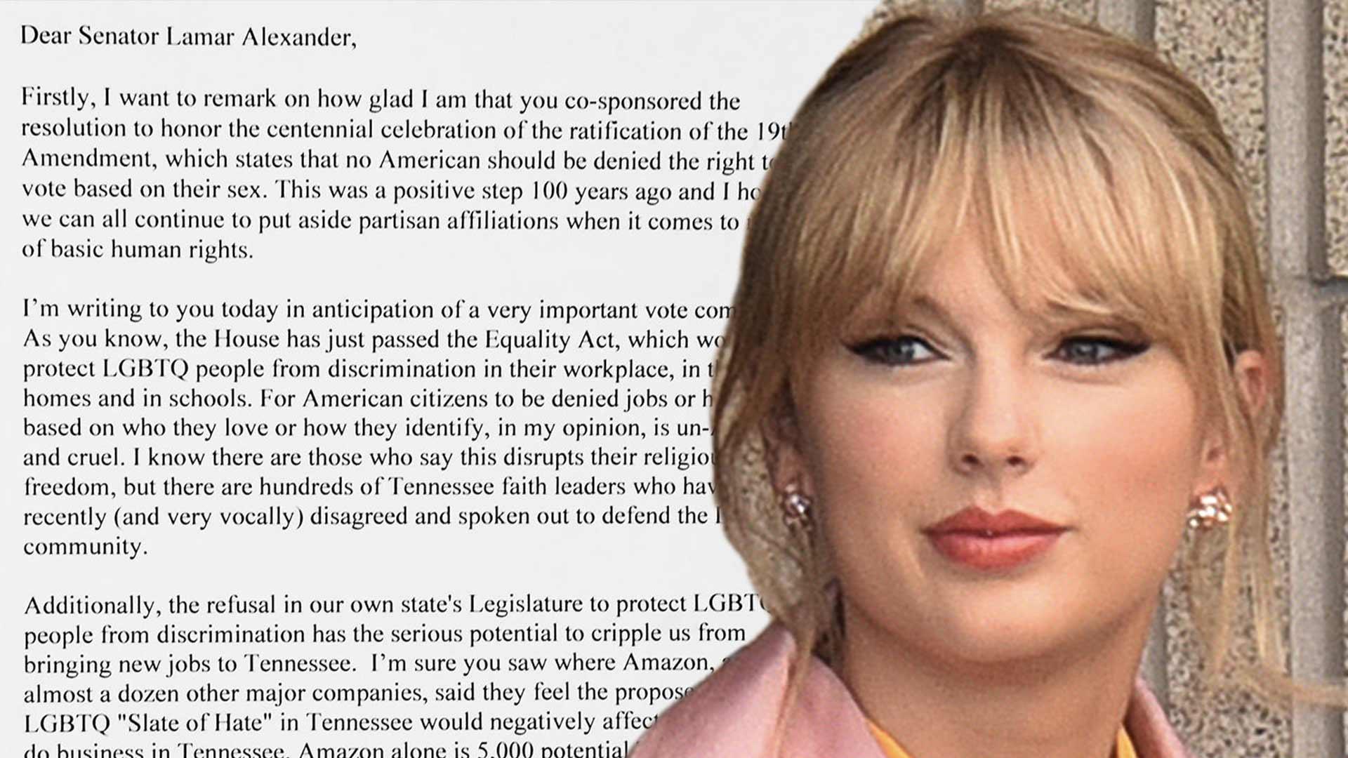 Taylor Swift Pleads With Tennessee Senator to Support Equality Act in Open Letter