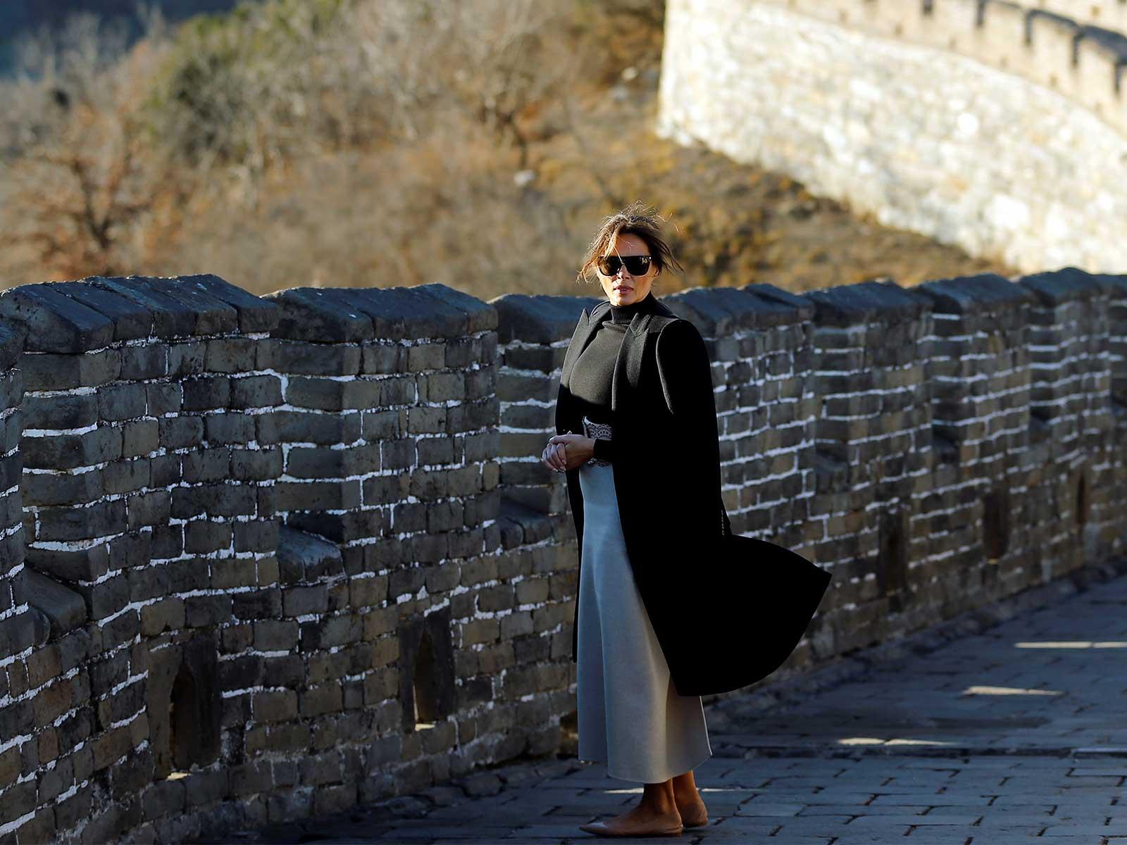 Melania Trump Scales ‘The Wall’ in China