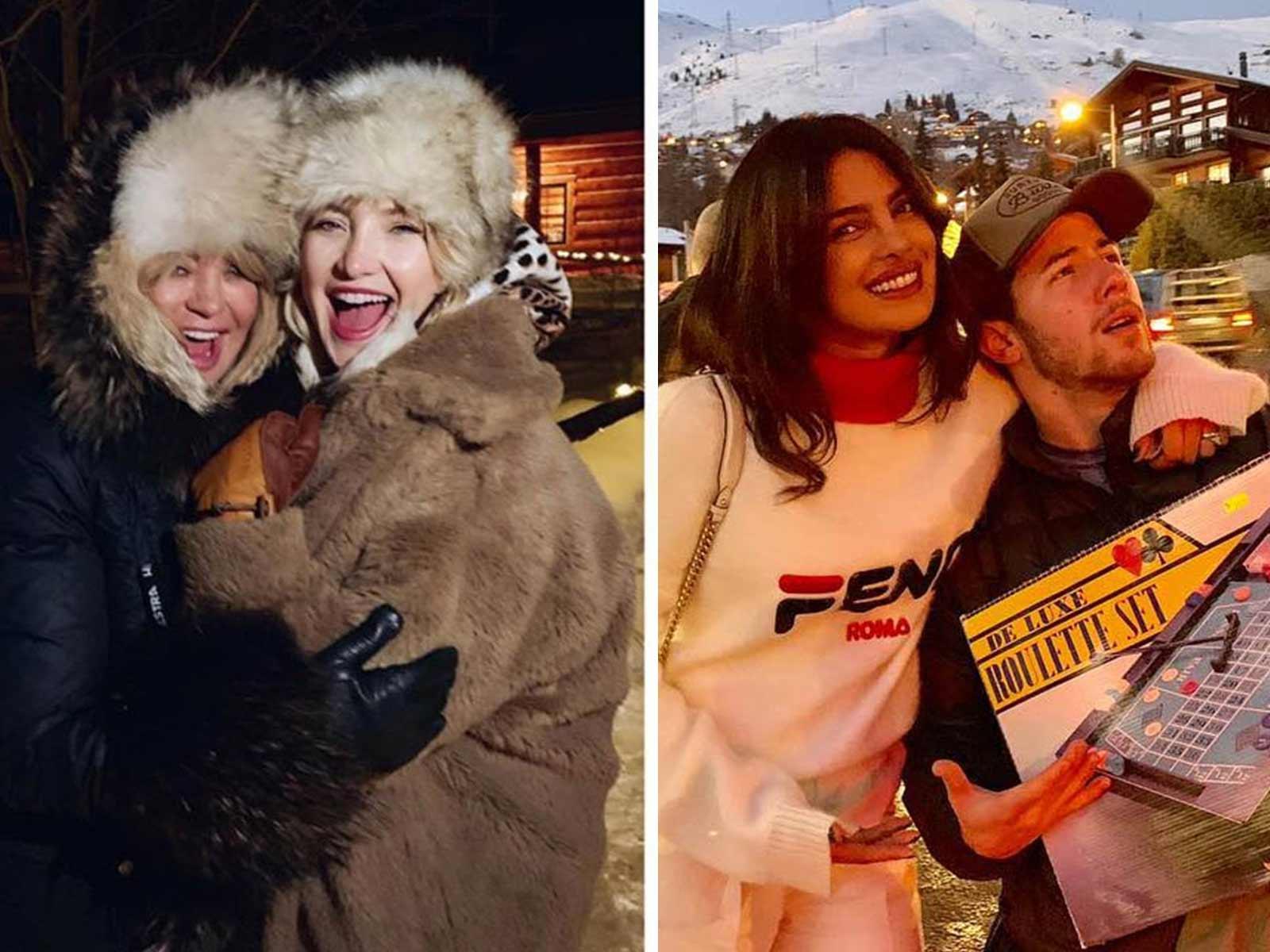 Celebrities Strap on Their Ski Boots For New Year’s in the Snow! ❄️