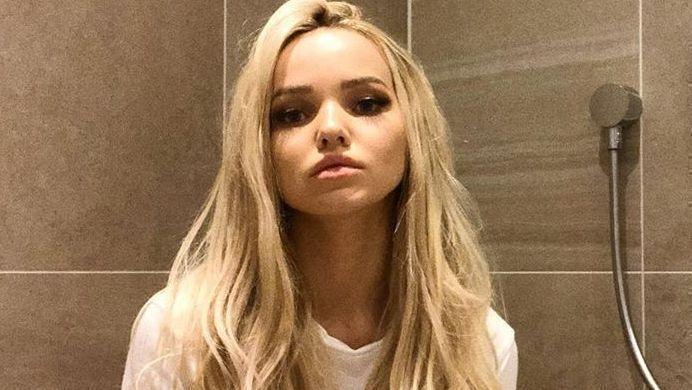 Dove Cameron Ditches Her Clothes Except For Gucci Stockings