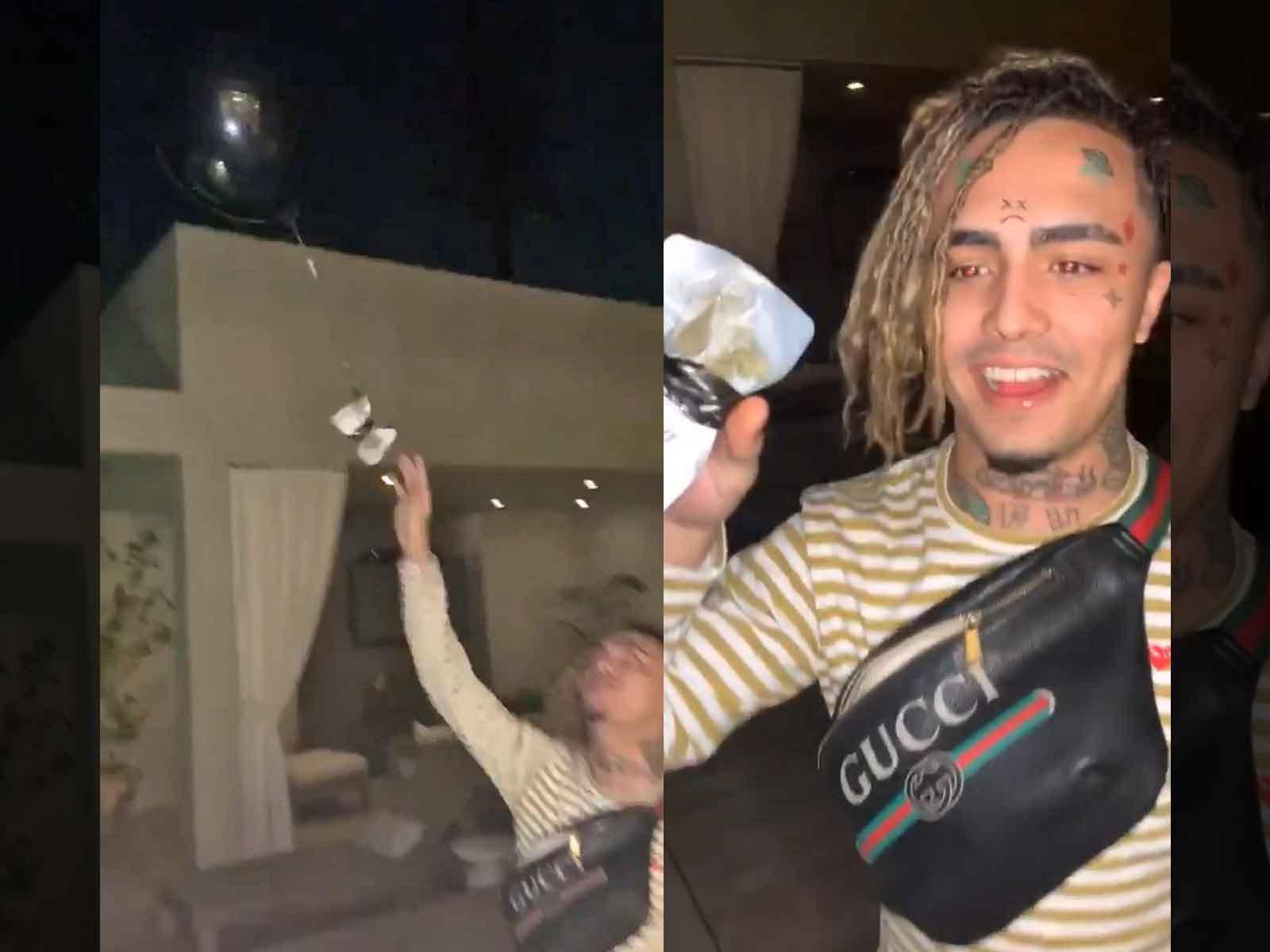 Lil Pump Goes Super High By Fixing Marijuana to Balloon: ‘So God Can Smoke’