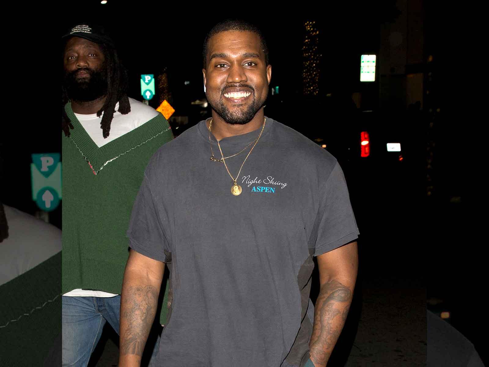 Kanye West All Smiles After Supporting Armenian American Art Magnate
