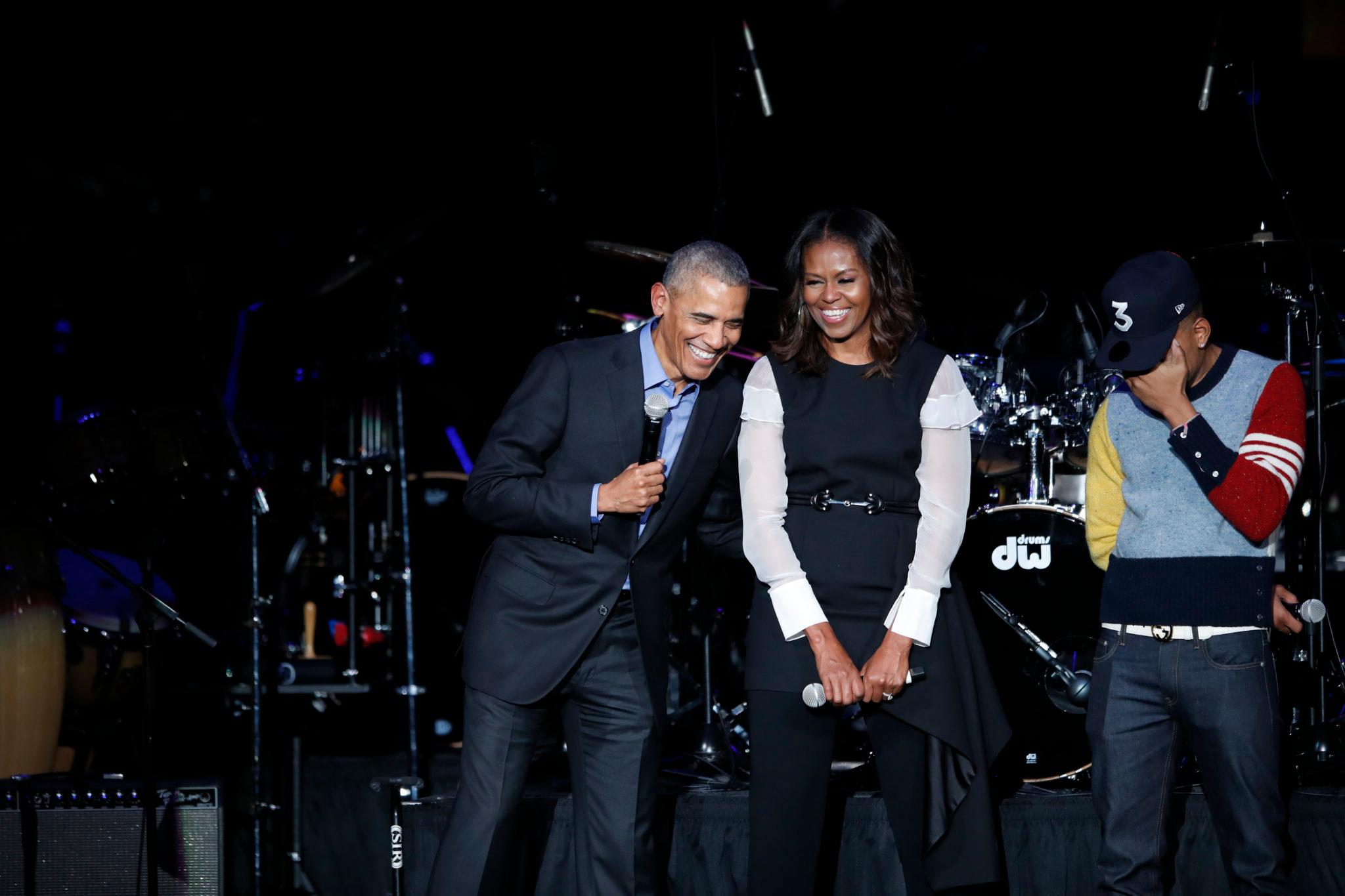 Chance The Rapper With Barack and Michelle at Obama Summit