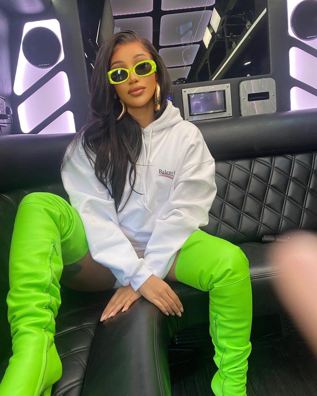 Cardi b hotsell thigh high boots