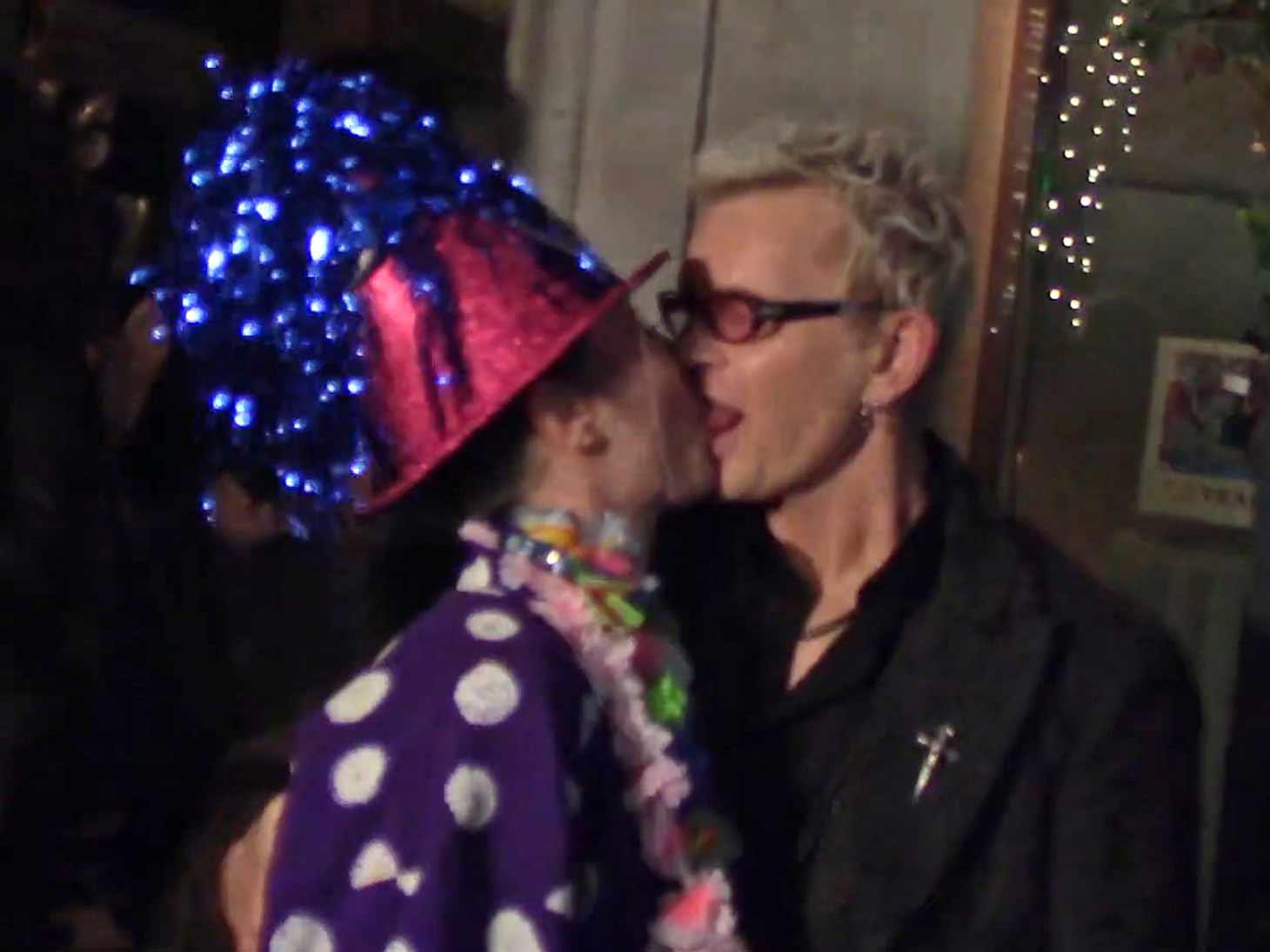 Billy Idol Gets a Birthday Kiss During Party with Legendary Stars