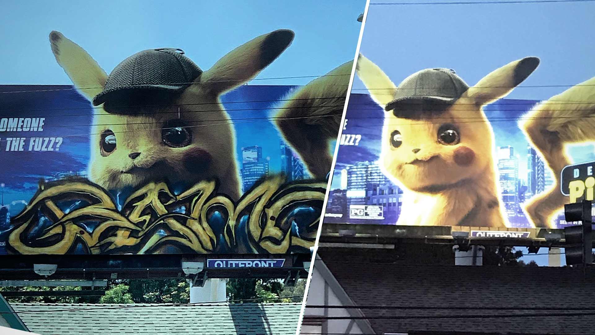 Who Tagged the Pokémon Billboard? ‘Detective Pikachu’ On the Case