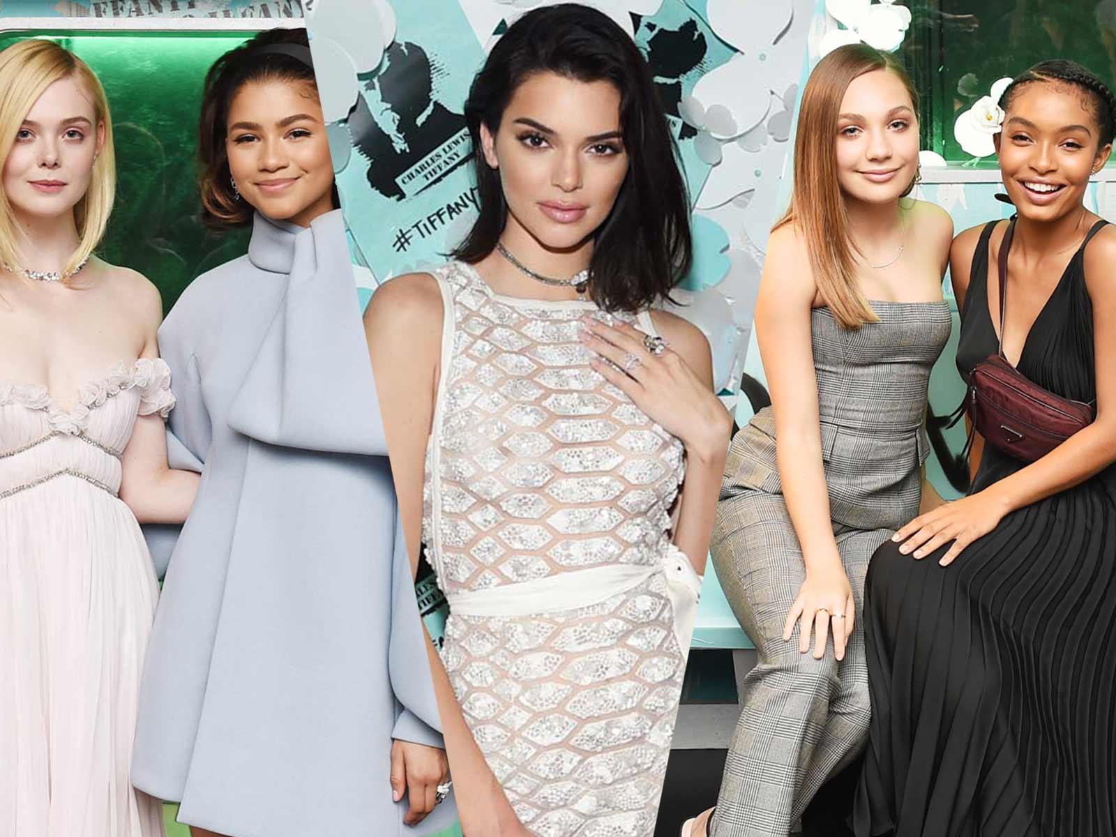 Hailey Baldwin, Zendaya and Elle Fanning Take Over Tiffany & Co. Event With Young Stars
