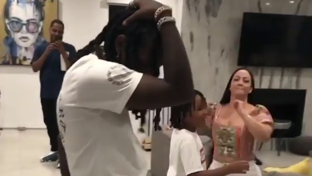 Rapper Offset BUSTS Out Michael Jackson Dance For Daughter’s Birthday– See The Video!!