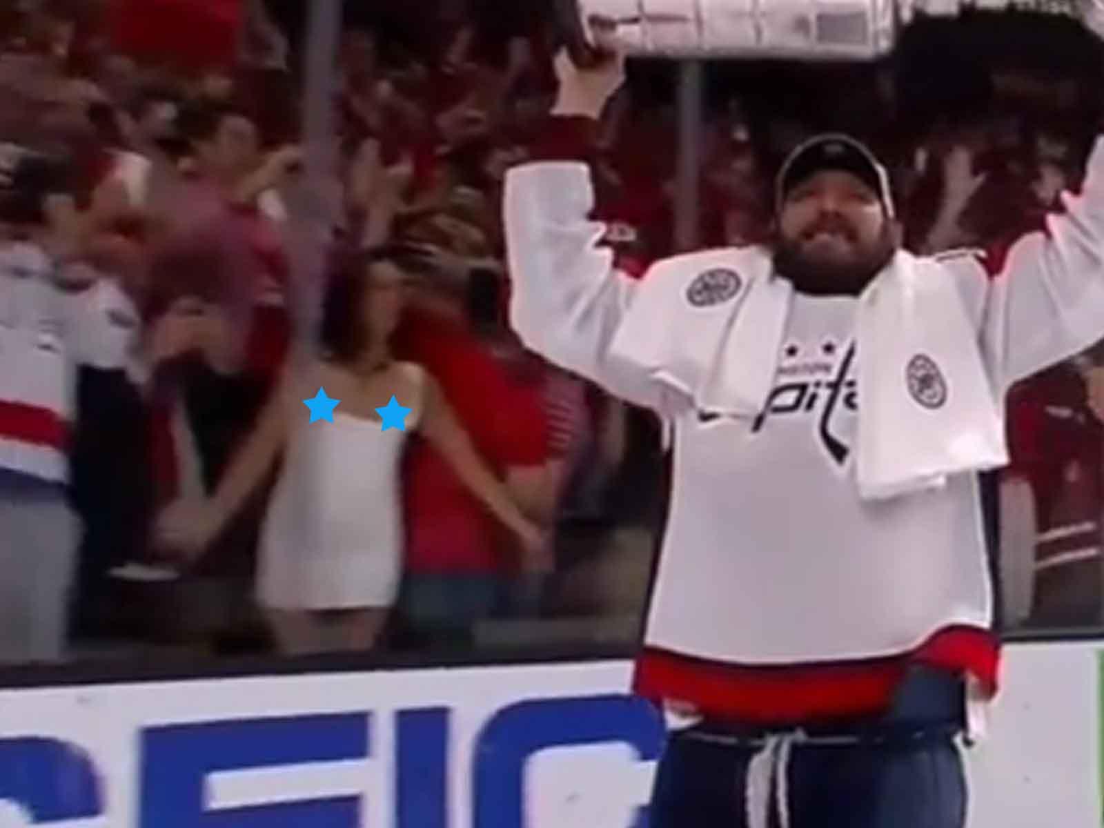 Stanley Cup Flasher Puts ‘Em On the Glass During Alex Ovechkin’s Victory Skate