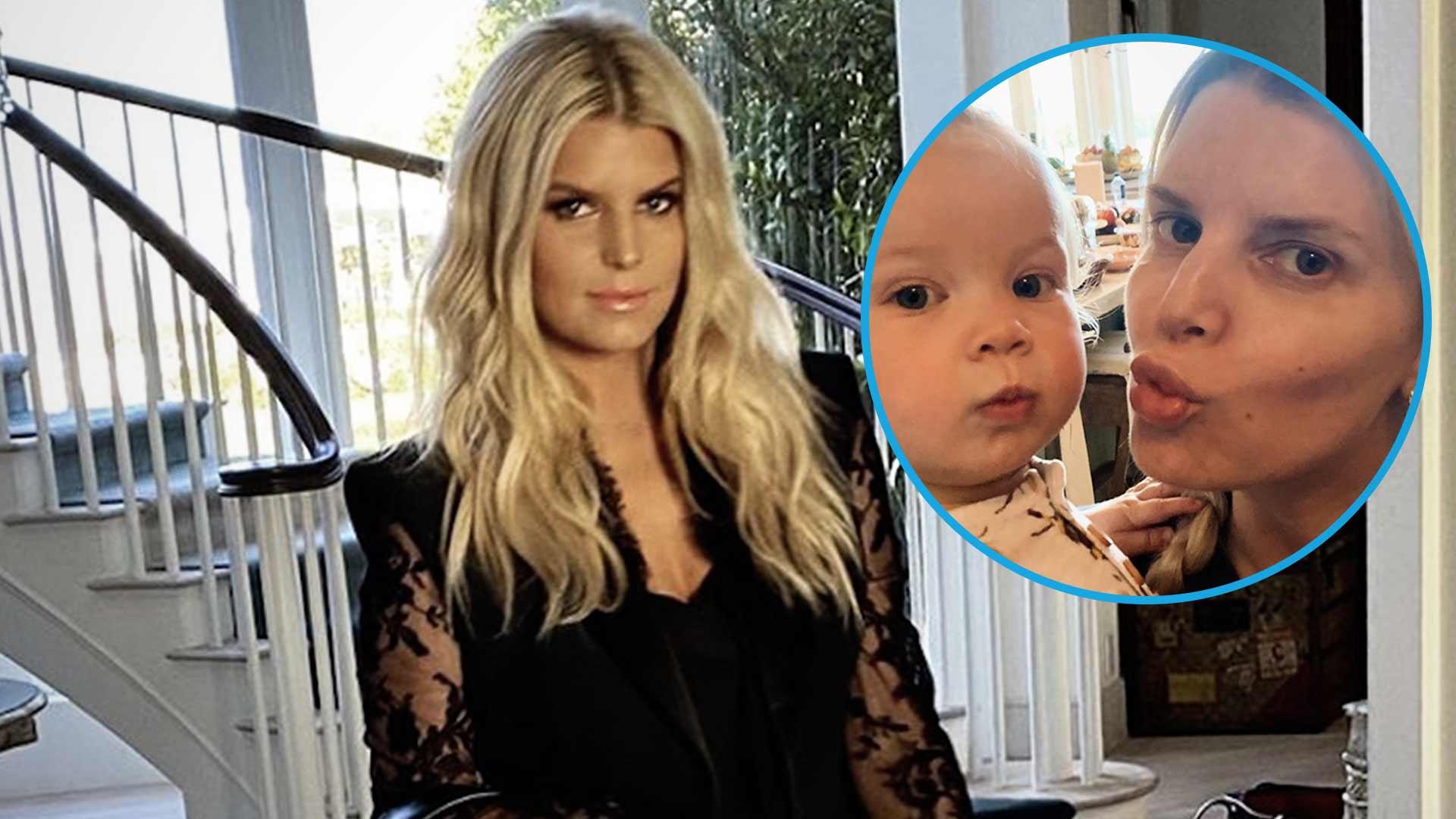 Jessica Simpsons A Makeup Free Babe With Look Alike Daughter Birdie Mae The Blast 4508