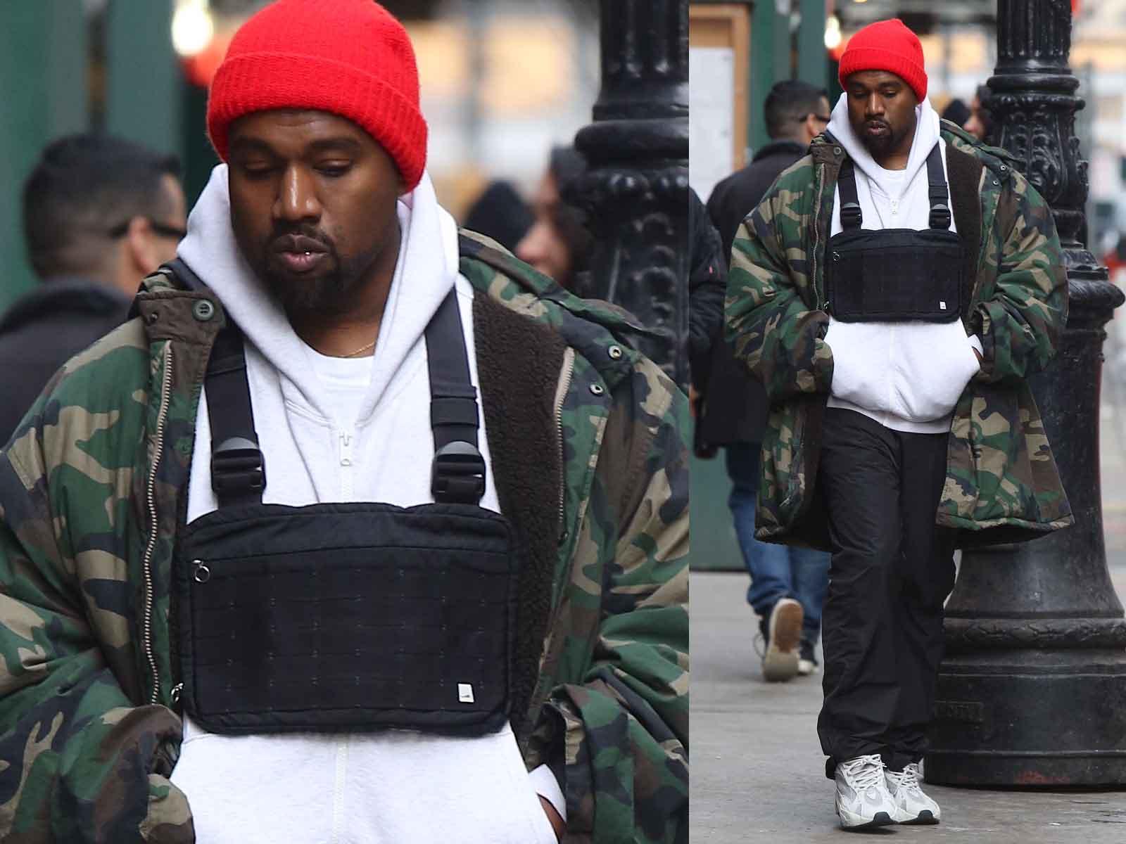 Kanye West Rocks a $900 Chest Fanny Pack … Or a ChannyPack?