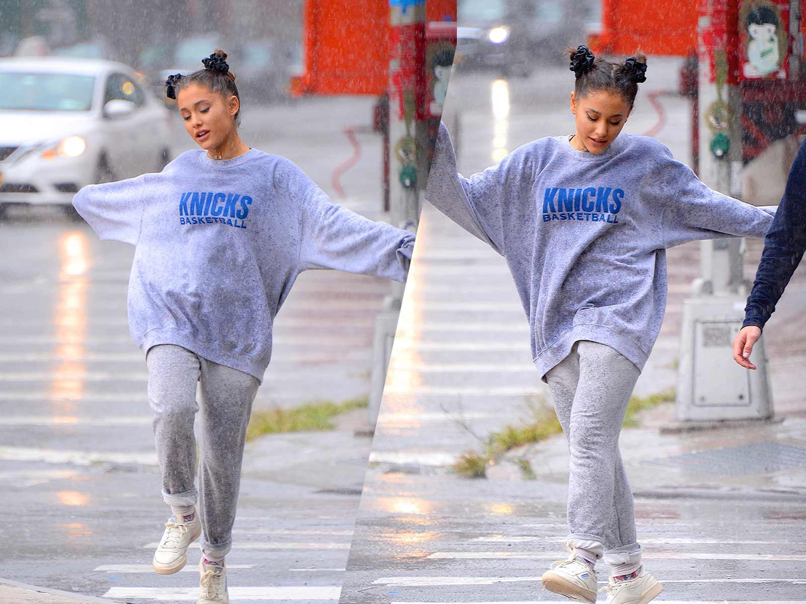 Ariana grande sweatshirt top look