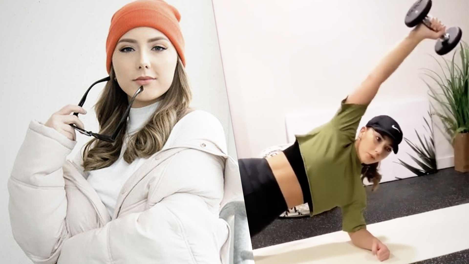 Eminem’s Daughter Hailie Jade Flashes Tight Abs In Yoga Pants For First Workout Video