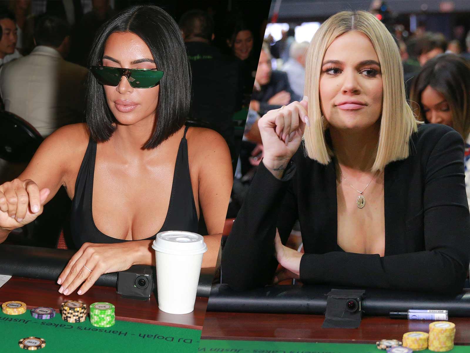 Kardashian Sisters Show Off Their Racks at Charity Poker Tourney