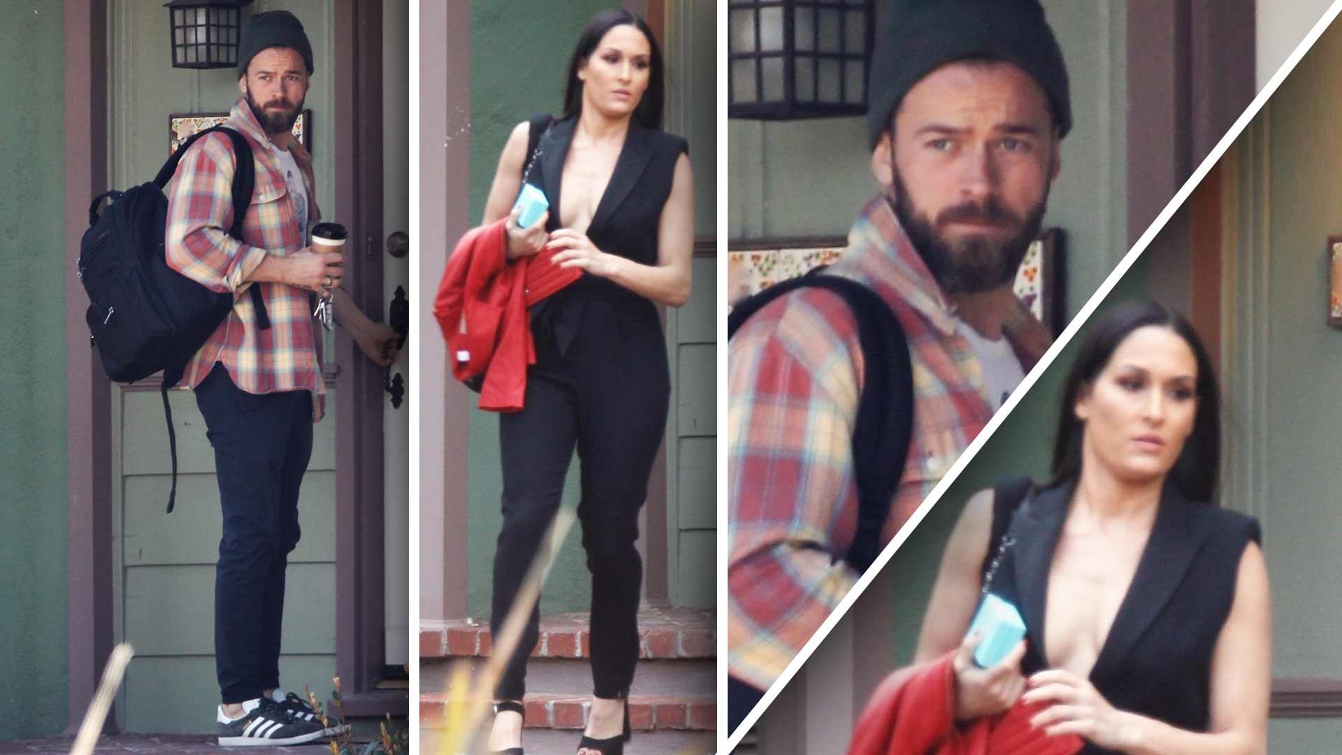 Nikki Bella Glows During Early Morning Exit from ‘DWTS’ Partner Artem Chigvintsev’s Home